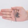 Retro Moon Surface Titanium Steel Pendant Necklace for Men