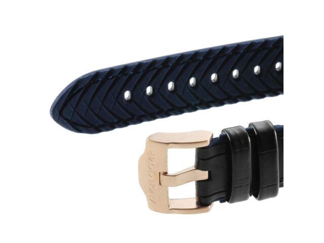 Angel Clover Watch TIME CRAFT DIVER TCD45PBK-BK Men's Black Leather Band NEW