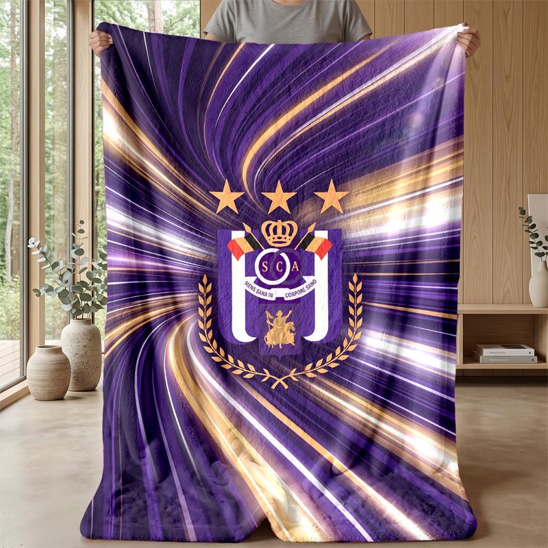 Coperta in pile di flanella morbida Anderlecht FC Leggera Accogliente Calda Coperta da divano letto Decorazione per la casa