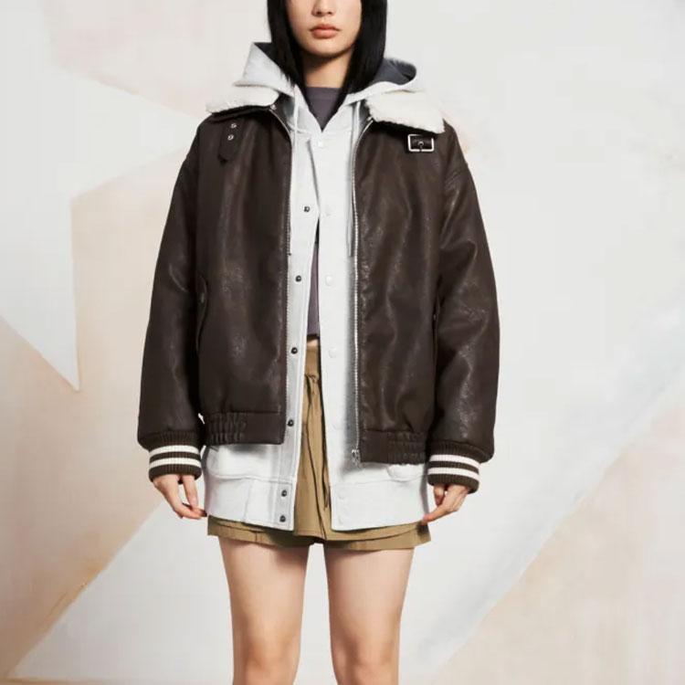 New Converse Jackets Coats Women's Brown 10026926-A02