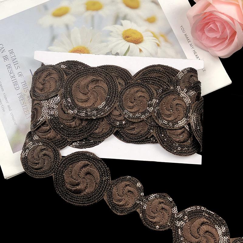 Ny 6 cm etnisk broderi blonder Diy Miao Buyi skjørt kostyme kostymetilbehør blonder 6 yards