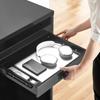 2U Rack Mount Drawer, 22.68 kg Max Load-Bearing, Lockable Server Cabinet Case, Sliding Drawer with Lock and Cable Management Holes, for Network