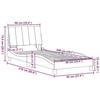 VidaXL Cadre de lit sans matelas noir 90x200 cm tissu, lit, sommier, lit en tissu, meuble de chambre à coucher, lit simple, 3310435