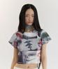 CURRENT Pleats Print Top(Black/White)