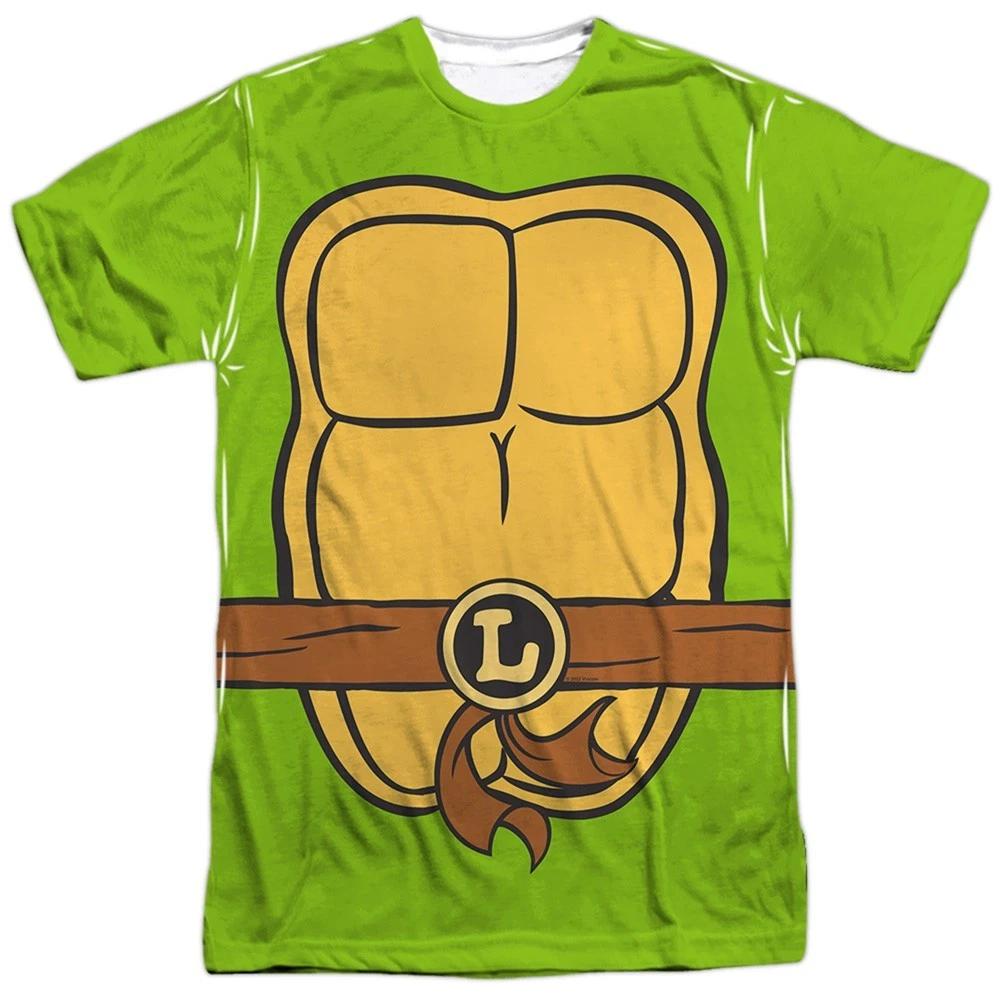 TMNT LEONARDO COSTUME Licensed Sublimated Adult Graphic Tee Shirt SM-3XL L