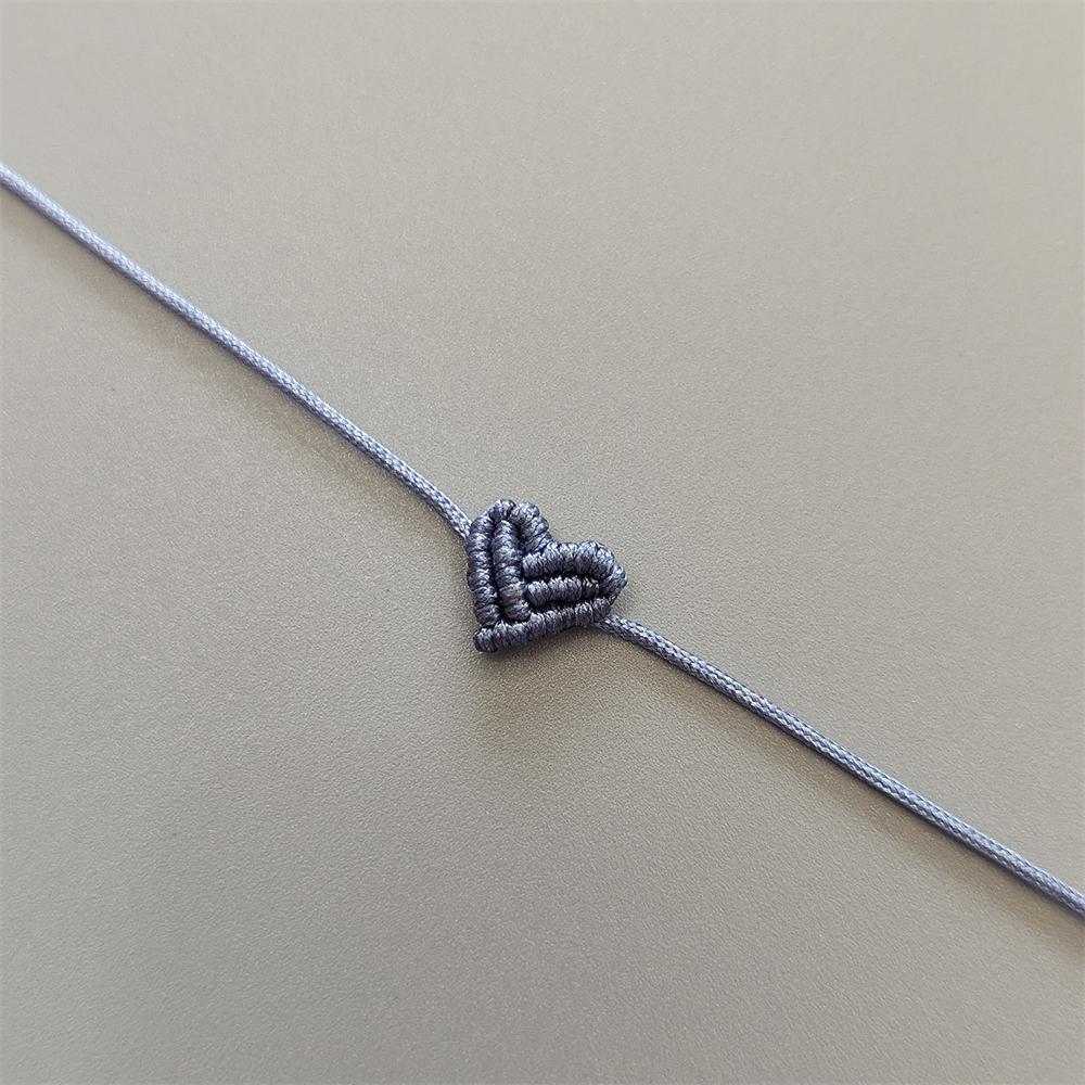 Hand Knitting Peach Heart-Shaped Lucky Red Rope Bracelet  Adjustable Women Bestie Charm Simple Men Couple Lovers  Gift