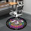 1pc Psychedelic Mandala Chair Carpet for Office, Soft, Non Slip Polyester Mat, Office, Entryway, Living Room, Bedroom