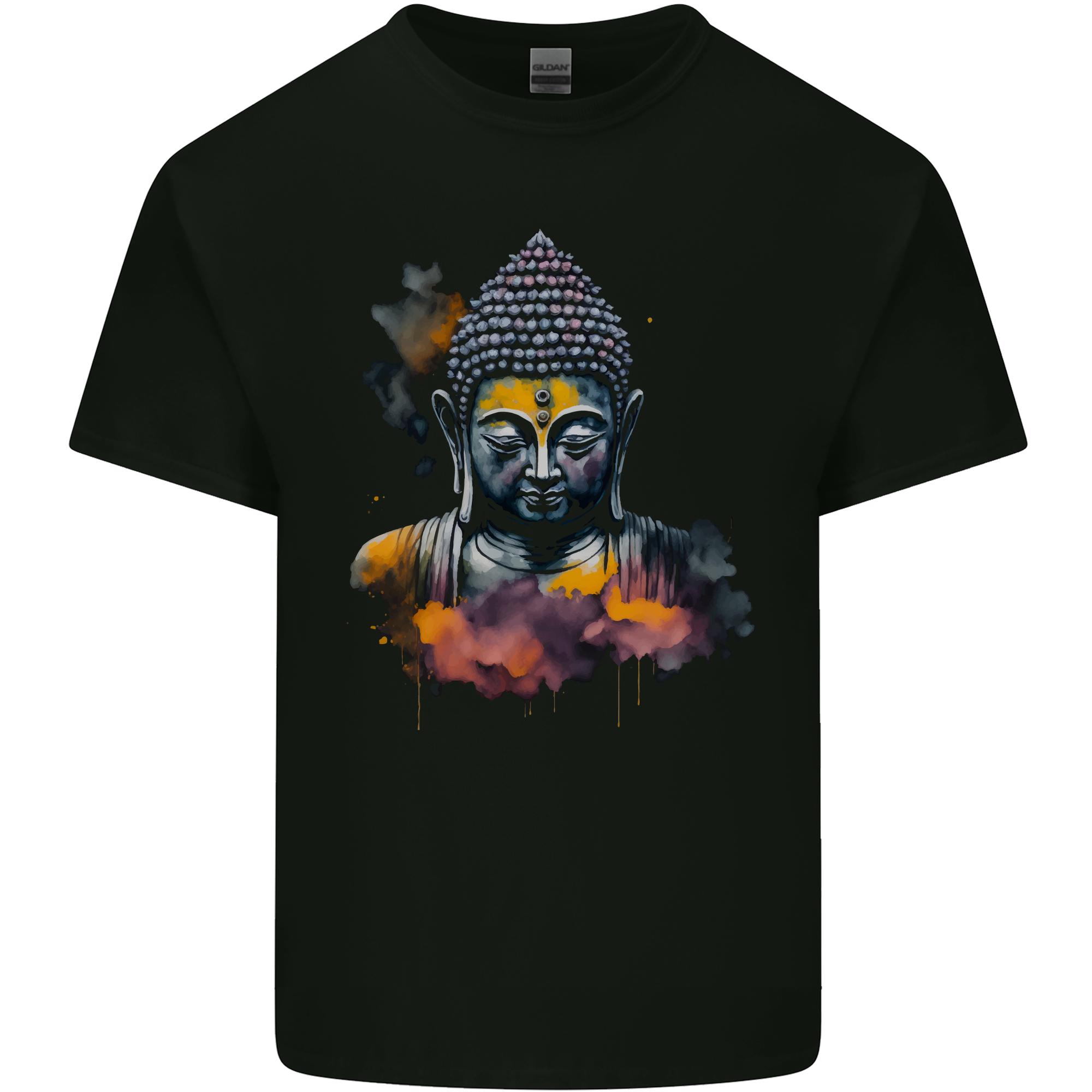 Buddha Watercolour Unisexs Light Cotton Tshirt S