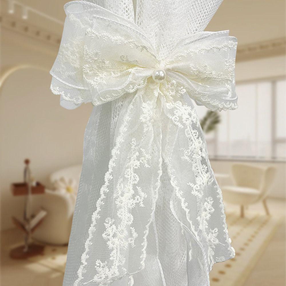 Lace Bow-knot Curtain Tieback Clip Easy Installation Decorative Curtain Holders Exquisite Design Curtain Tied Belt