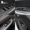 For Kia Stinger      LHD RHD Real Soft Carbon Fiber Car Door Window Button Panel Trim Sticker Accessories
