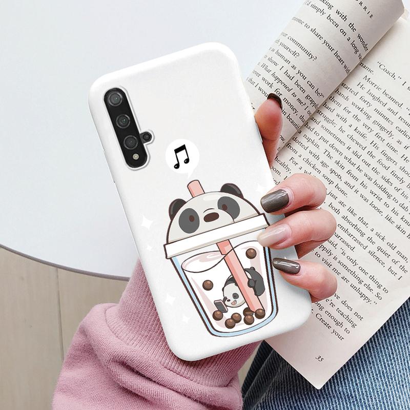 Flowers Funda For Huawei Nova 5T Capa NOVA5T 5 T Phone Case Soft Silicone Cute Cat Bear Back Cover For Nova5 T Coque Bag Fashion