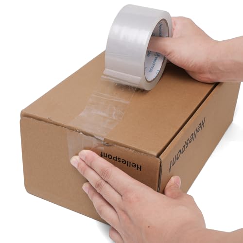 Neomate Low Noise Clear BOPP Packaging Tape | 48mm x 50m, Pack of 2 | Heavy-Duty Transparent Tape for Packaging, Decorat 48 mm x 50 meter