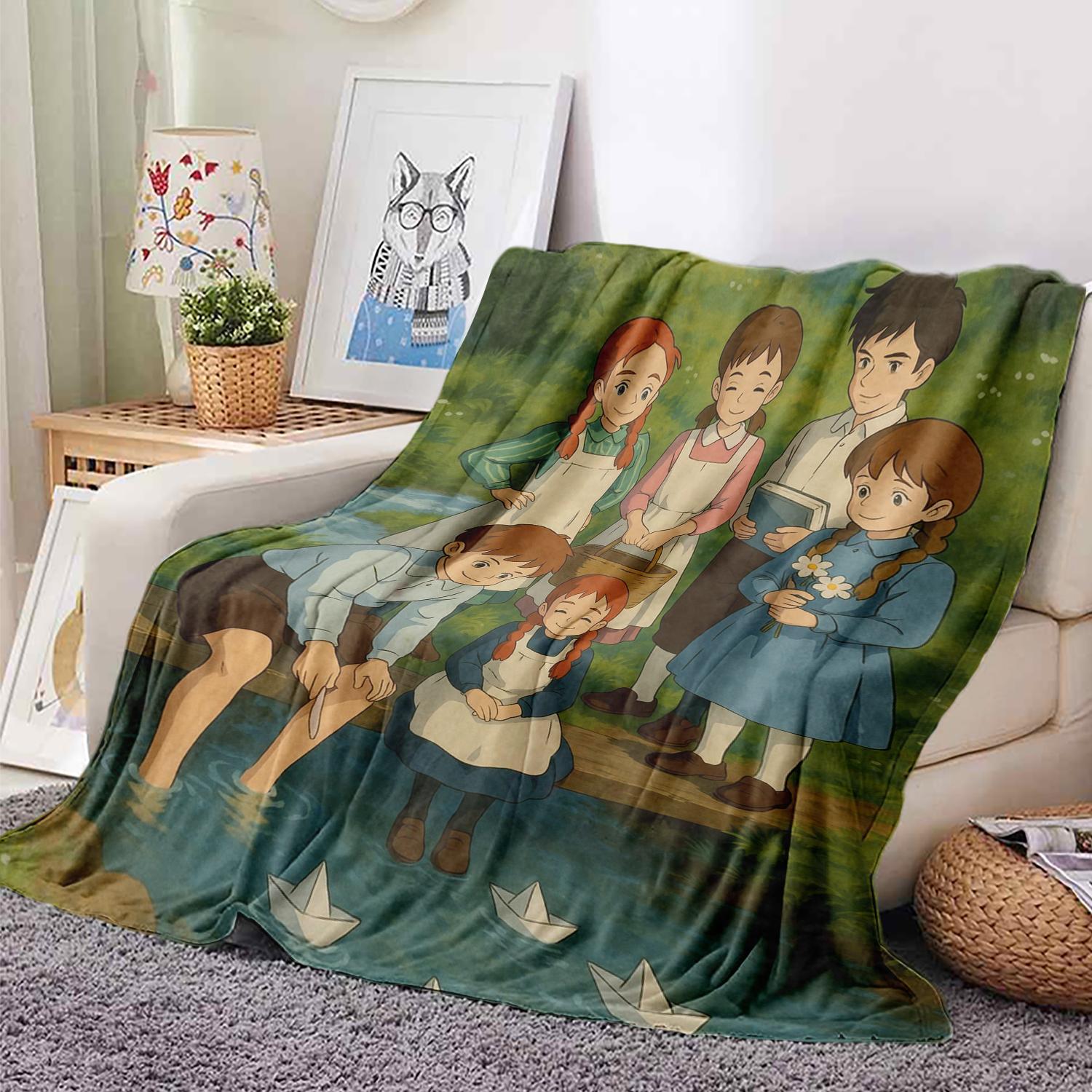 

A-Анна из Зеленых Мезонинов Принт Фланелевое Одеяло.Диван,Спальня.Кровать Домашний Офис Одеяло для Сна Машина,Путешествия,Кемпинг,Пикник Плед 30x40in