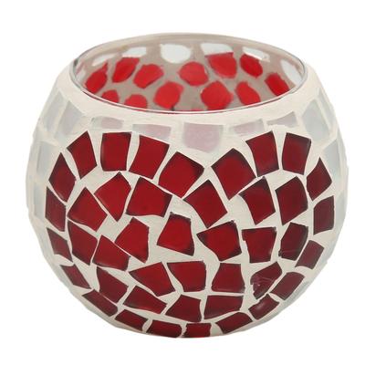 Mosaik Kerzenhalter Liebesherz Muster Exquisiter Handgefertigter Glas Kerzenhalter für Restaurants