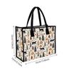 Autumn Cat Pumpkin Print Tote Bag Casual Large Capacity Shoulder Handbag for Daily Use