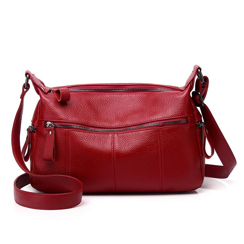 Torba dla mamy crossbody skóra licowa torebka na ramię dla teściowej w średnim wieku duża pojemność damska miękka skóra skóra naturalna torba damska