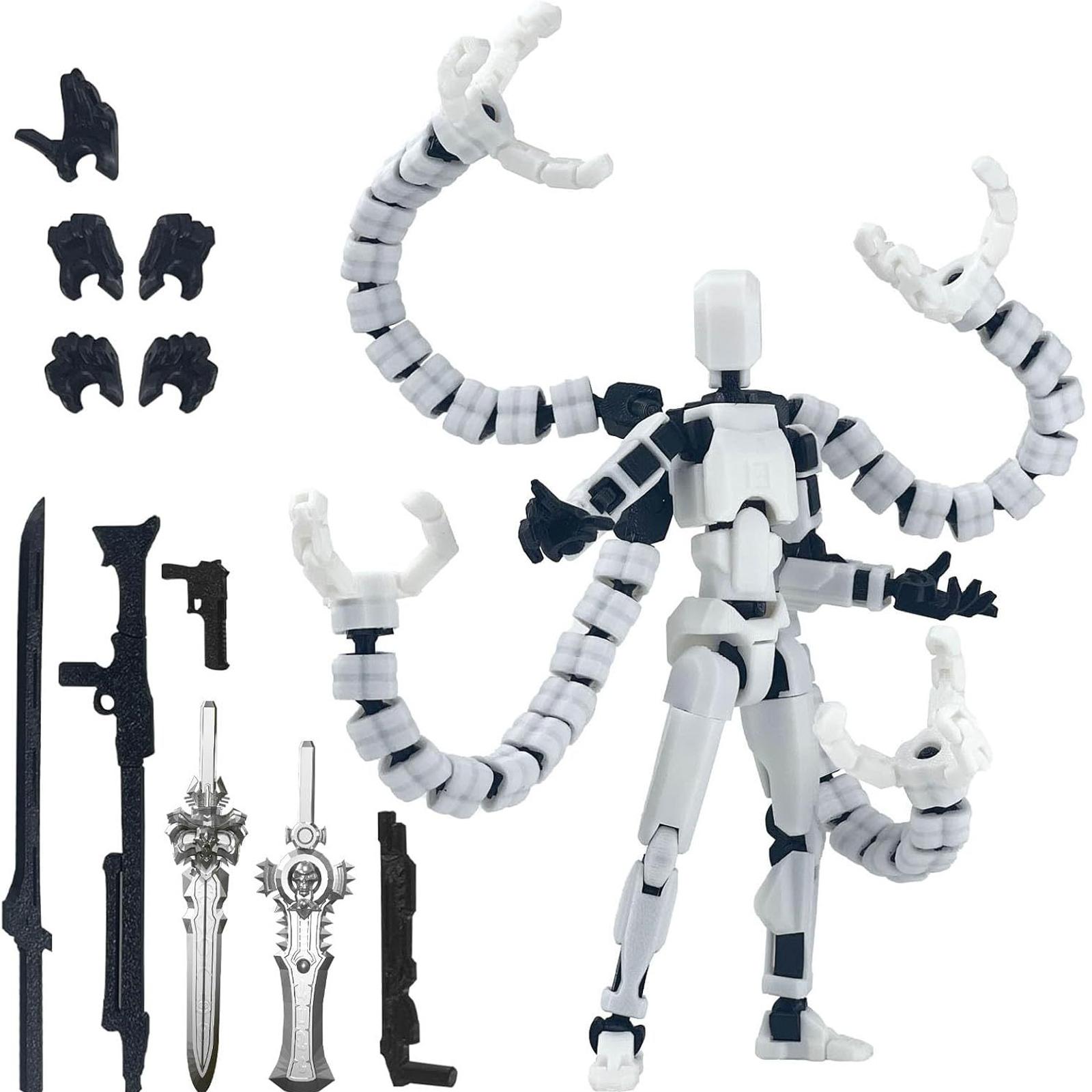 

Articulated Action Figure Model Kit with Multiple Interchangeable Hands and Weapons 3D Printed DIY Assembly Poseable Collectible Display One Size