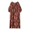 Dimanaf 2025 Summer Plus Size Dress Women Casual Vintage Floral Dress Basic Printing Long Beach Elegant Loose Dress