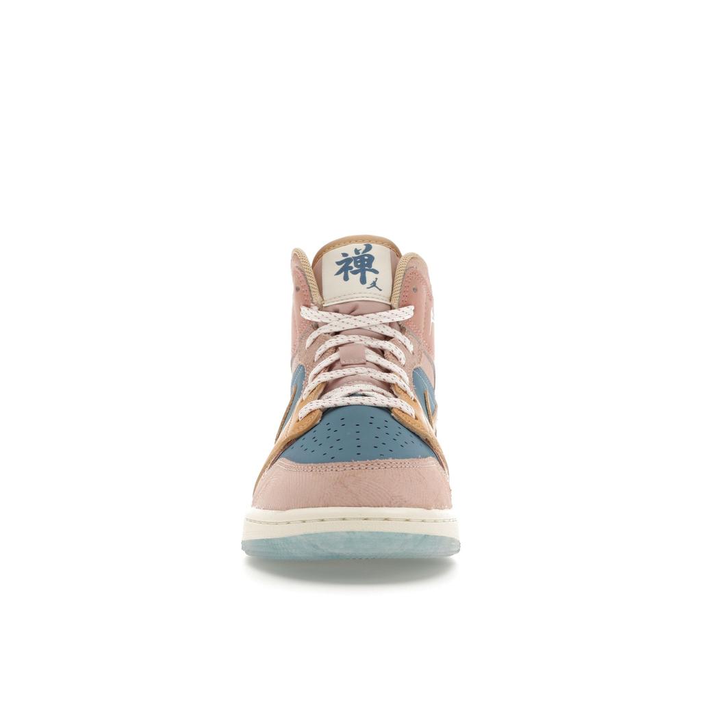 Air Jordan 1 Mid SS GS Zen Dětské tenisky Modrá Egejská-Bouře Konopí FN7452-400