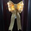 Christmas Led Eyecatching Bow Decoration With Stylish Silver And Options Gold
