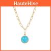 Stylish Multi-colored Alloy Smiley Face Necklace Featuring Elegant Water Wave Chain