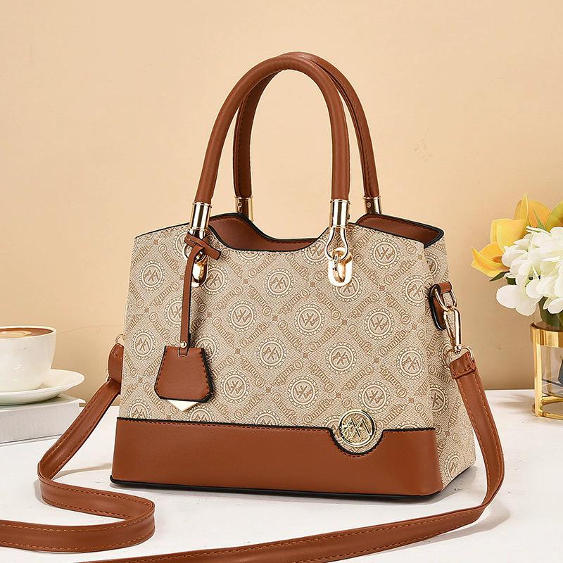 

Fashion Splicing Printed Women s Handbag Large Capacity Commuting Tote Bag Luxury Shoulder Crossbody Bag хакі
