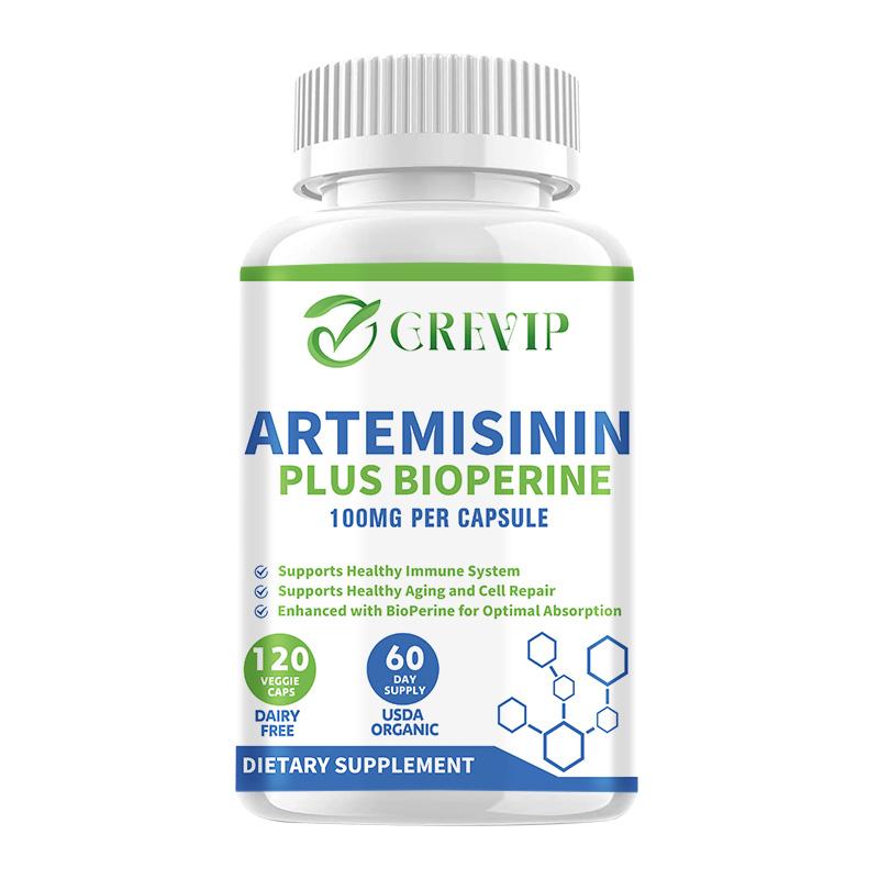 Rich in artemisinin extract, 100 mg per serving, suitable for adults, nutritional supplement, vegan. 120