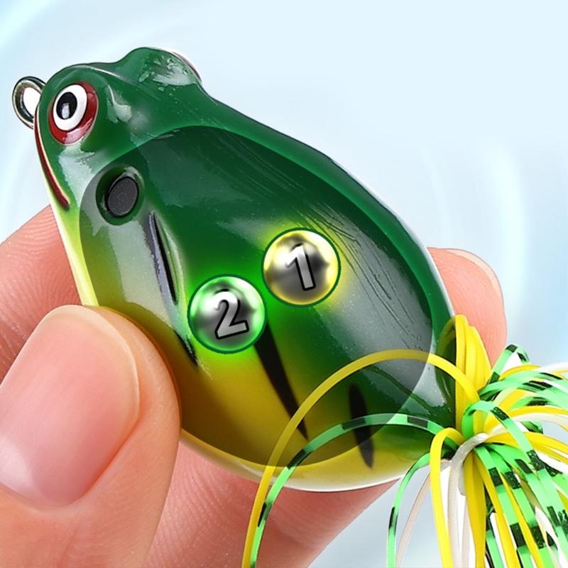 Floating Poisons Frogs Lures Floating Soft Baits Simulated Frogs Fishing Baits for Basses Fishing in Lake and Rivers