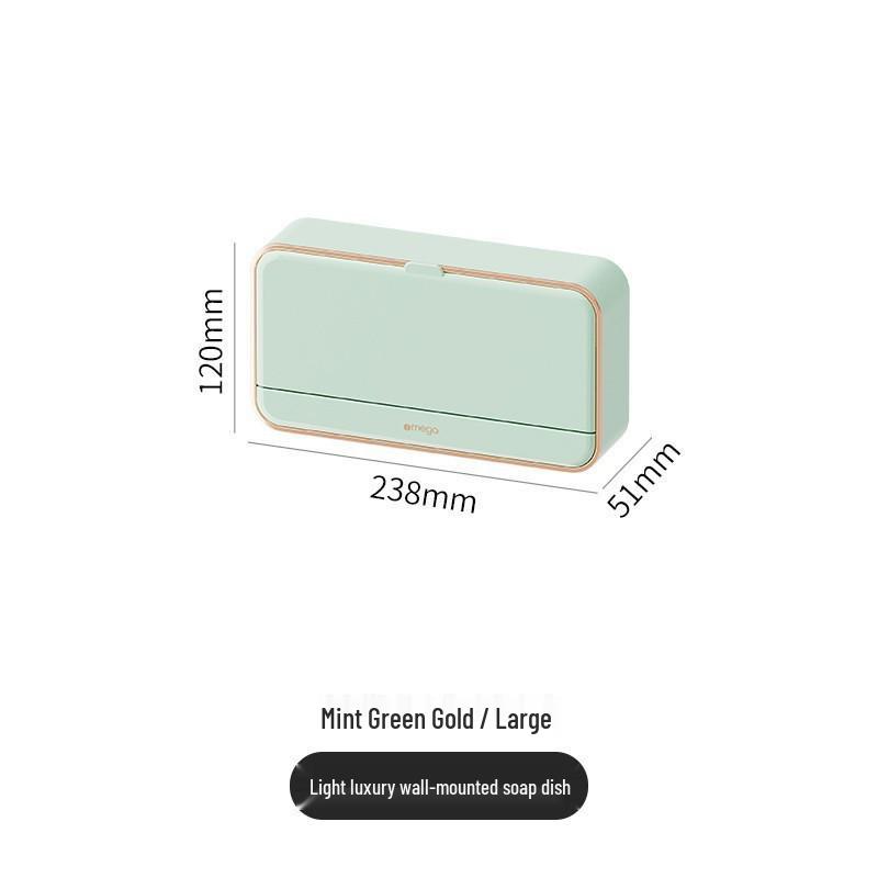 Creative Wall-Mounted Bathroom Soap Holder with Lid and Drainage