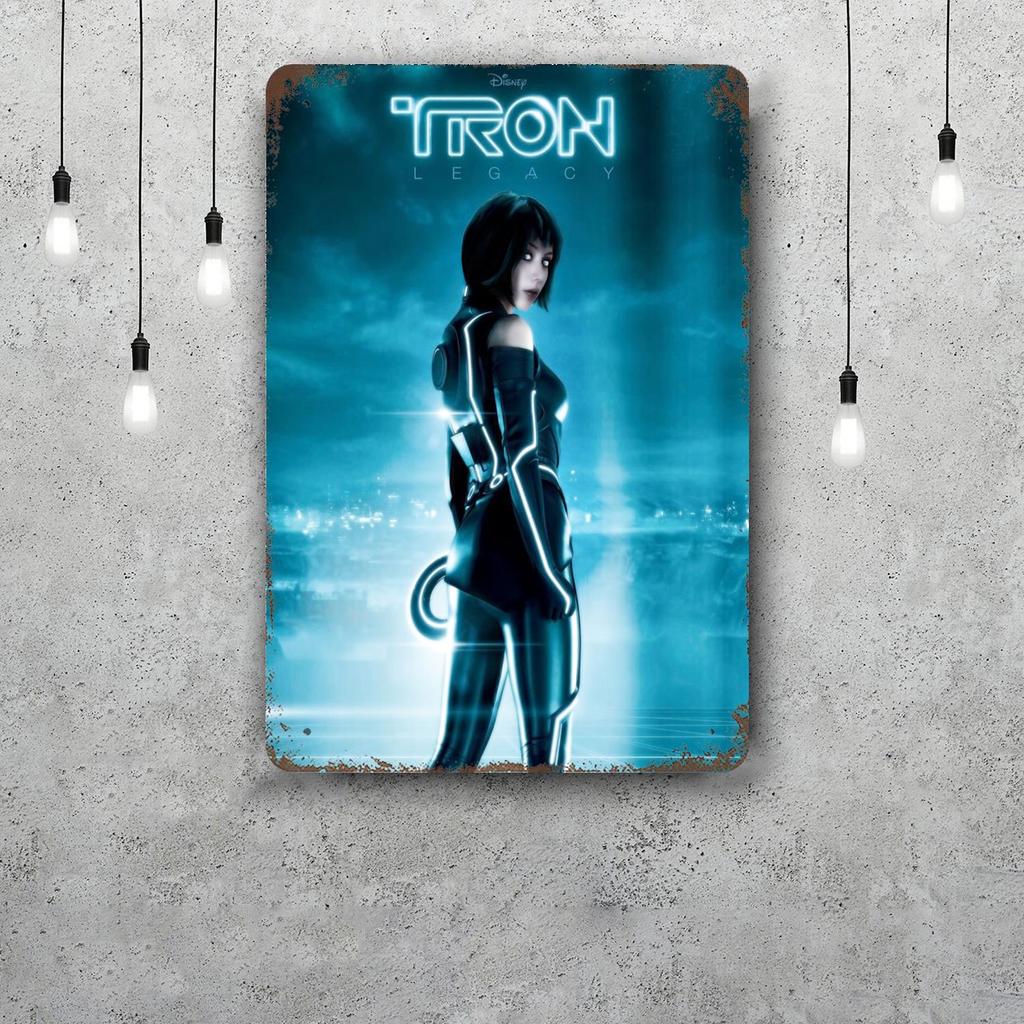 MINISO Tron Metal Signs Wall Decor Vintage Tin Signs Captain Metal Poster Decor for Bar Pub Club Wall Decoration