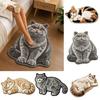 Special-shaped Cat Shaped Rug Absorbent Animal Door Mat Fashion Cat Shaped Carpet  Entryway Floor