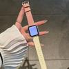 For Apple iwatchS10 Lychee Leather Strap Applewatch98765SE/Ultra Watch