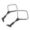 Pair of Motorcycle Square Rearview Mirrors 360 Degree Adjustable Wide Viewing Angle Universal Side Mirrors for Folding