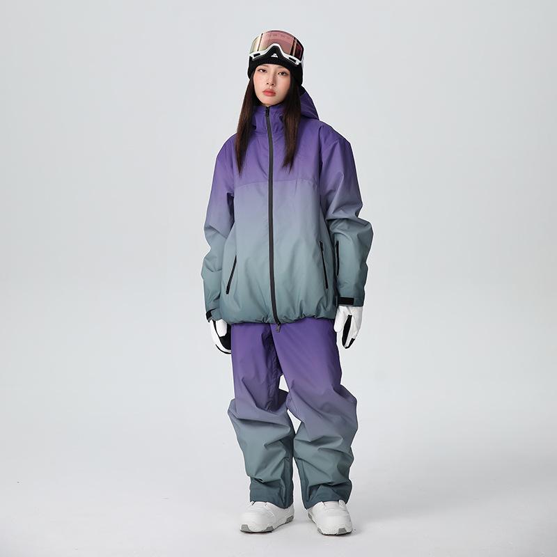 Xueyi Pai Women's 3L Gradient Ski Suit - Warm, Windproof, Waterproof Snowboarding Gear.