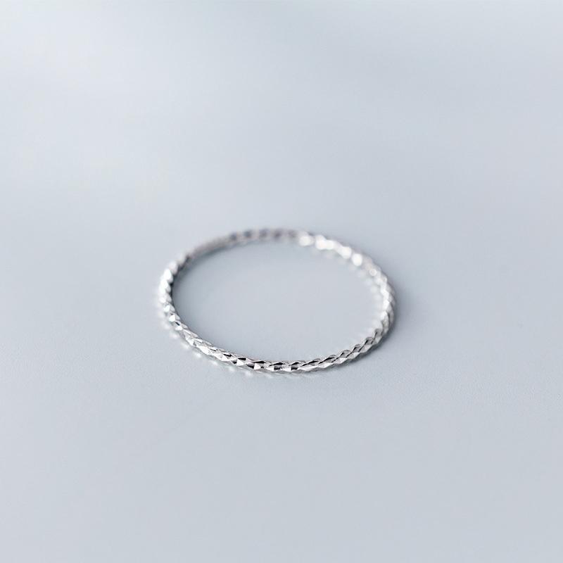 Modian Authentic 925 Silver Round Circle Slim Finger Ring for Women Simple Geometric Rings Fashion Fine Jewelry Bijoux