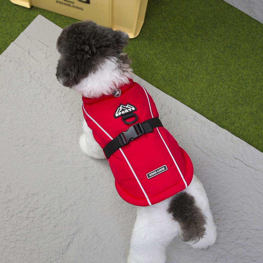 Dog bipedal autumn and winter thickened warm and cold-proof pet cat Bigbear Teddy 25 cape cotton vest