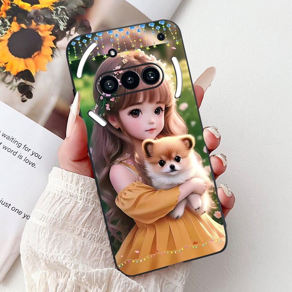 For Nothing Phone 3A 2025 Case A059 Fashion Flower Cats Cartoon Silicone Soft Shockproof Cover For Nothing Phone3A 3A Pro Bumper
