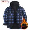 Men's Plaid Flannel Shirt, Long Sleeve Square Collar Button-Up Shirt, Regular Fit Heavyweight Multi-Pocket Winter Shirt
