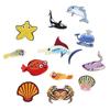 Cartoon Embroidered Shark & Crab Patch for Clothing Accessories