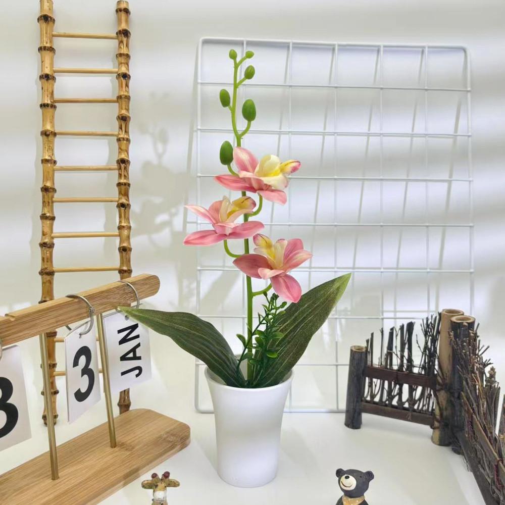 Orchid Artificial Plant For Wedding Decor With Realistic Design For Photography And Home Display