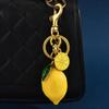 Creative Resin Simulated Fruit Lemon Car Key Chain, Fashionable Retro Style Bag Pendant