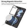 For Samsung Galaxy Z Flip5 5G Case Compatible with MagSafe Leather+PC Cover with Rear Screen Film
