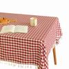 Dining Table Coffee Table Tablecloth Jacquard Cotton And Linen Lattice Fringed Lace Rectangular Pastoral Tablecloth