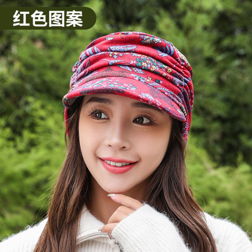 Women's Baseball Cap, Winter Fleece-lined Warm Slouch Cap