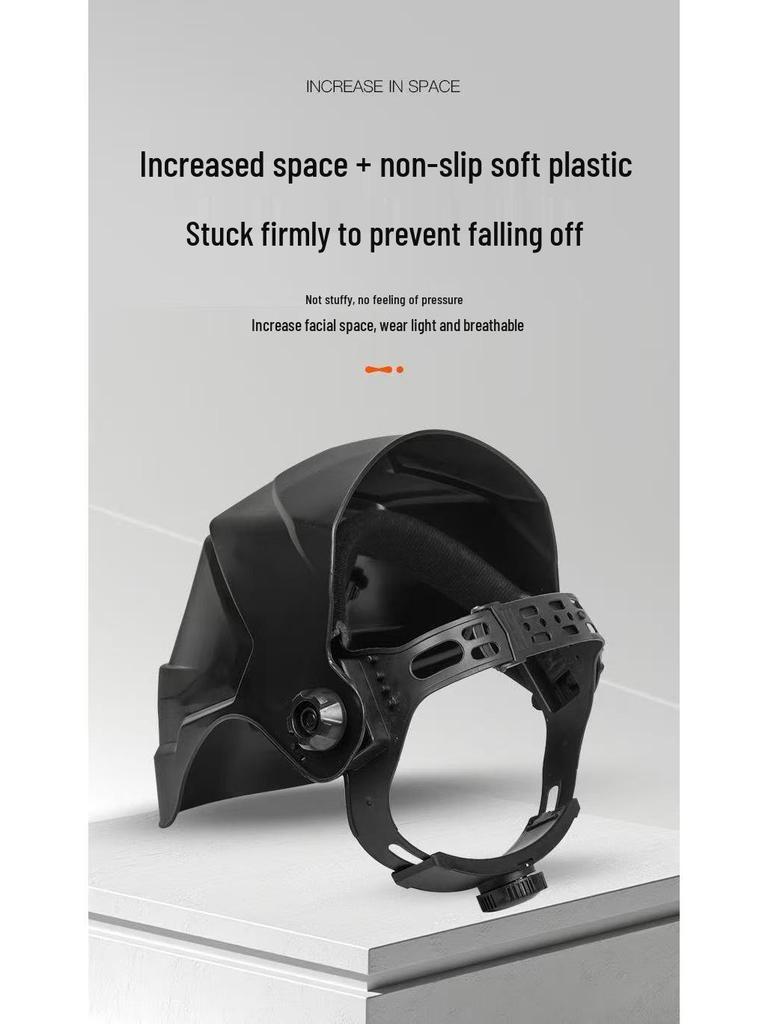 Selbsttönende Schweißmaske zum Aufsetzen auf den Kopf mit Blendschutz und Argon-Schutz