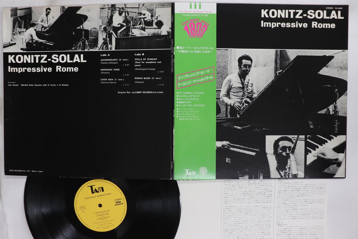 

LP Record KONITZ SOLAL Impressive Rome YX4061 TAM Japan Obi Jazz Used