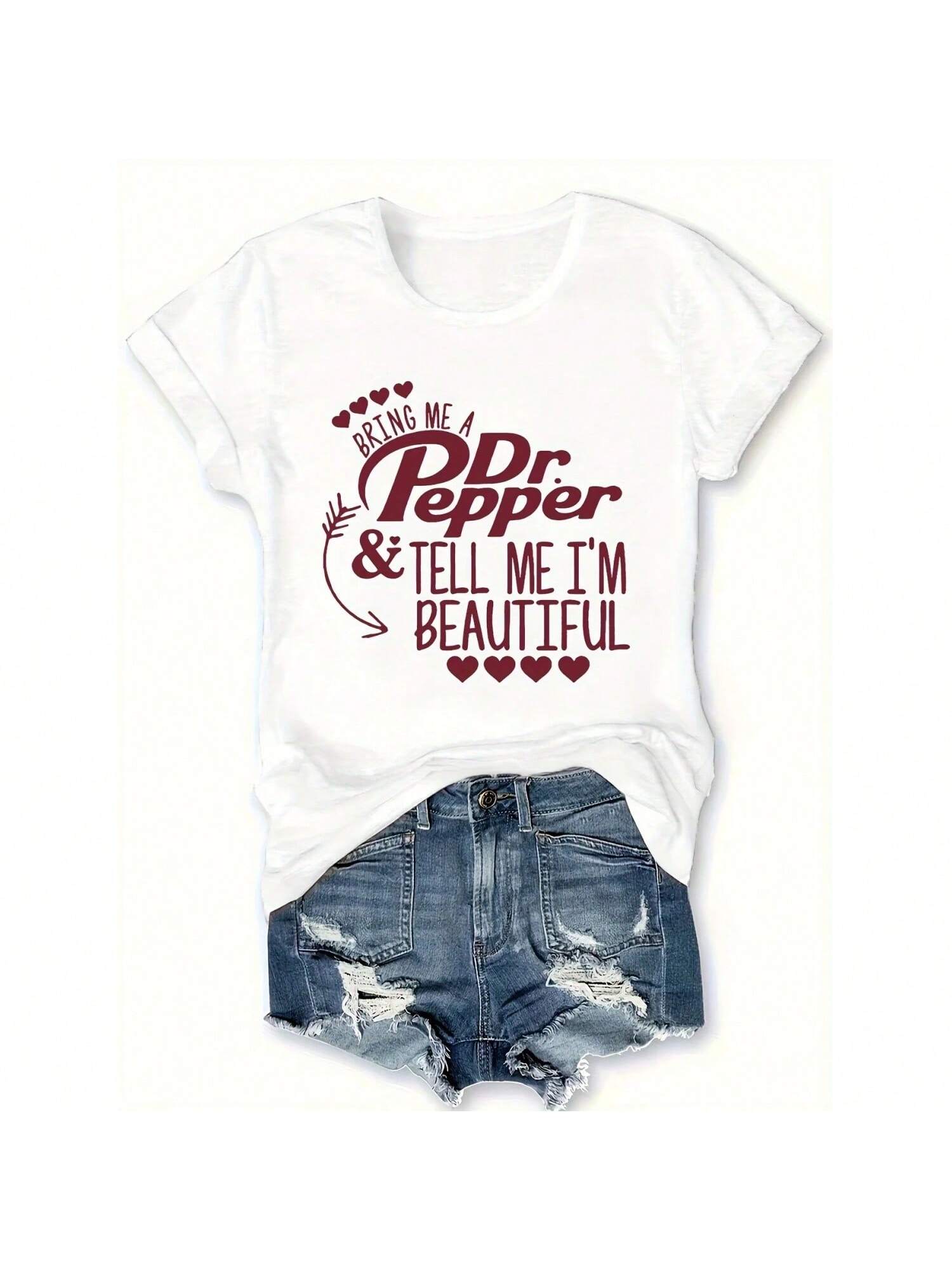 Graphic Tee - Soft, Breathable, Regular Fit, Crew Neck T-Shirt For Women - Comfortable Polyester Blend, Short Sleeve S разноцветный