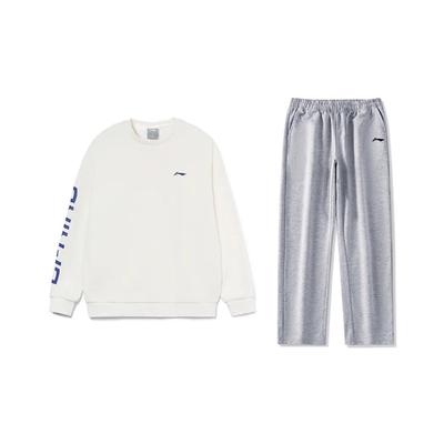 Li Ning Buchstabenprint Mode Atmungsaktiv Locker Bequem Rundhals Pullover Sweatshirt Lässiger Sportanzug Unisex Sweatshirt YWDV385-1+AKLU881-2