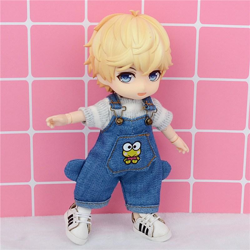 ob11 Baby Model Blue One Shoulder Overalls Casual Wear obitsu 11 Molly Gsc 1/12 BJD Doll Accessories Clothing BJD Baby Clothes