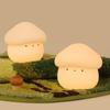 USB Rechargeable Mushroom Silicone Night Light with Dimmable Touch for Bedroom and Baby Feeding